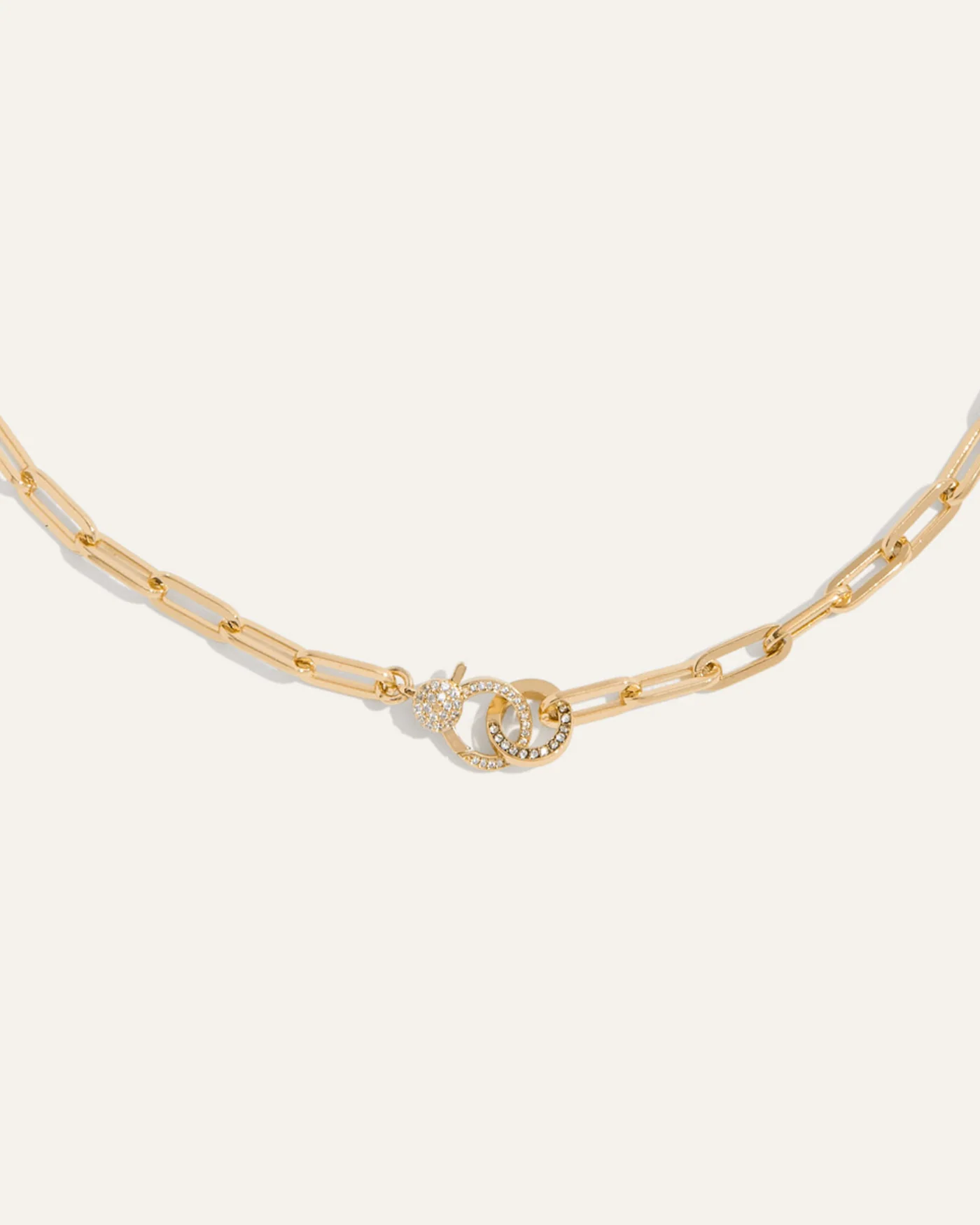Baby Jane Pavé Lariat Convertible Chain with Simulated Diamond Clasp