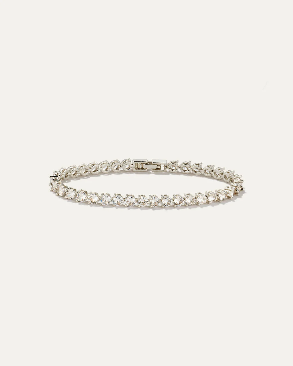 Inheritance Tennis Bracelet with Simulated Diamonds in Silver